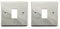 ElekTek Twin Pack Chrome Plated Single Light Switch Polished Metal Cover Plate Conversion - No Wiring or Switch Removal Necessary - New Screws Included