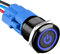 ETOPARS Schwarze Schale 19mm Kippschalter 12V 5A Auto Wippschalter Metall Druckschalter Wasserdicht EIN/AUS Taste Schalter mit Drahtstecker Blau Licht Leistung Symbol