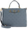 GUESS Izzy Peony Girlfriend Satchel Light Denim Logo
