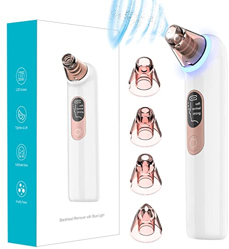 Mitesser Sauger Porenreiniger gesicht Sauger: Mitesserentferner Porenreiniger Porensauger Pickelentferner Vakuumsauger Akne Entferner Gerät mit mit Blaulicht, Blackhead remover Vacuum