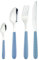 Grunwerg Greenworks 24 Piece Boxed Cutlery Set, Recycled Plastic, Eco-Friendly, Tiles, Blue Mosaic