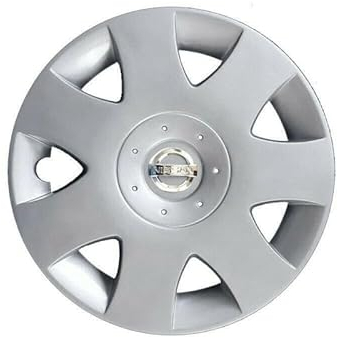 Kit mit 4 anpassbaren Radkappen – für Nissan Qashqai (Chrom-Logo) – Durchmesser 16 Zoll
