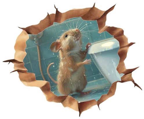 Abnehmbare Tierloch-Aufkleber, Tierloch-Wandaufkleber- | Cartoon Tier Loch Wandtattoo Kunst,Wasserfeste lustige Tieraufkleber für Kinderzimmer, Klassenzimmer, Wohnzimmer