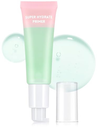 Boobeen Grün Face Primer, Hydratisierender & Gel-basierter Face Primer, Feuchtigkeitsspendende Make-Up Basis, Langanhaltende & Glättende Matte Foundation Creme
