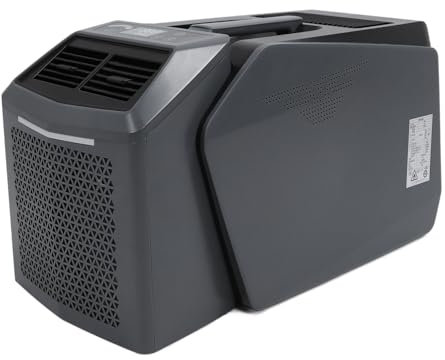 Mini Air Conditioning Unit, Portable Air Conditioner, 6200BTU Camping Tent AC Unit 48V Split Type for Dorms Kitchen Room Office Camping Pet Cold Warm Dual Frequency (UK Plug)