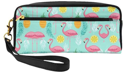 Petite trousse de maquillage flamant rose, trousse de maquillage de voyage, trousse de maquillage pour femme, trousse de maquillage durable avec fermeture éclair, Noir , Taille unique, Trousse de
