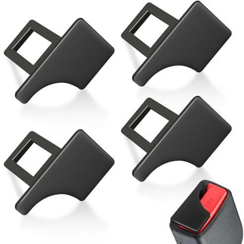 ZephyrCraft 4 Stück Anschnaller Adapter, Gurtschloss Adapter, Sicherheitsgurt Clip, Gurtverlängerung für PKW und LKW, Sicherheitsgurt für optimale Sicherheit