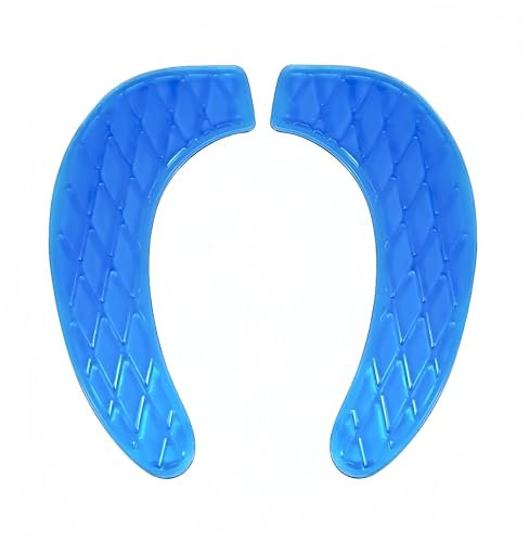 Gel Toilet Seat Cushion Washable Soft Toilet Seat Cover,Padded Riser Cushion for Toilets & Commode Chair Reusable Adhesive Donut Pad for Elderly,Seniors (Blue)