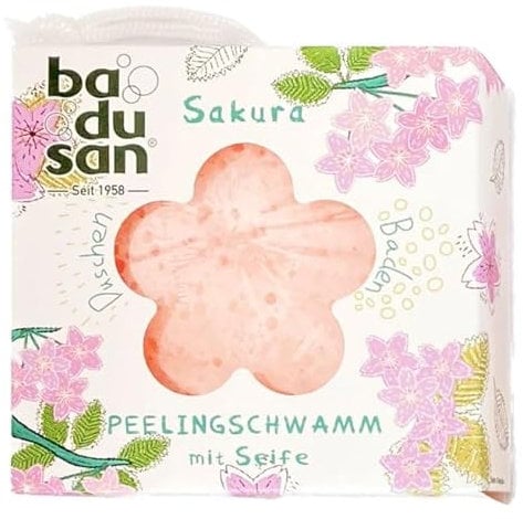 Peelingschwamm mit Seife Sakura