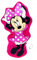ILS I LOVE SHOPPING Cuscino 3D Shaped Sagomato peluche per Bambini in Poliestere con la Forma sagoma Personaggio (per MINNIE MOUSE Topolina)