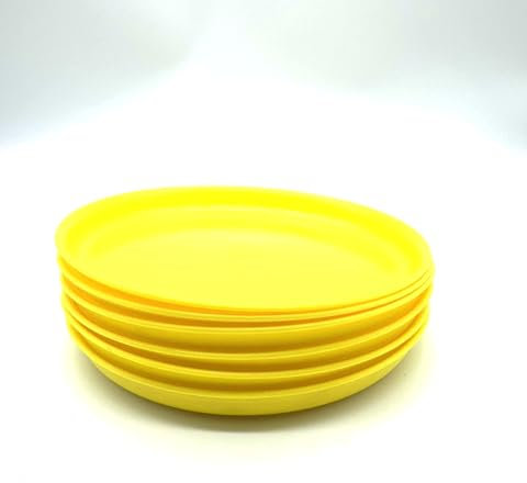 Kimmel Lot de 6 assiettes jaunes de 18 cm