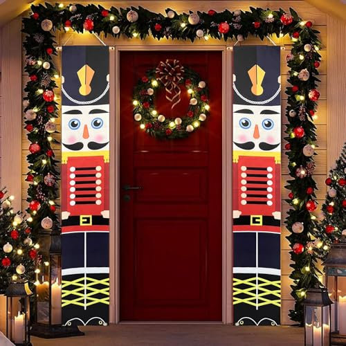 Bannières Casse Noisette | Décoration de Noël Élégante | Idéal pour Intérieur et Extérieur | Dimensions 1,80 m x 30 cm | Faciles à Installer avec Rubans et Crochets | OriginalCorner®