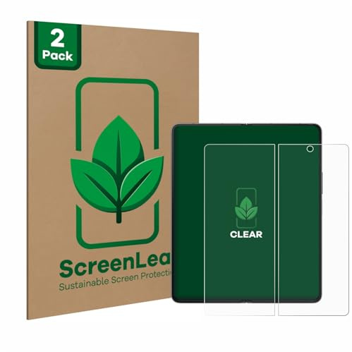 ScreenLeaf 2 Stück Schutzfolie für Samsung Galaxy Z Fold 4 (Inneres Display) [nachhaltiger Displayschutz, Folie, transparent, kratzfest]