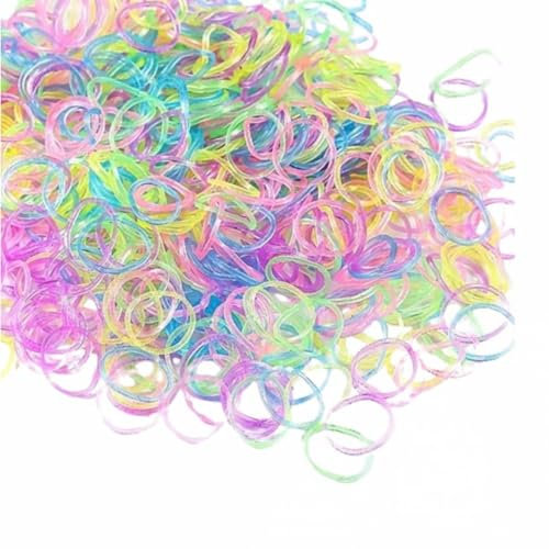 600+ Glow in The Dark Loom Bands, Loom Bands Refill Pack with Hook Tool and Colorful S Clips Art Craft Refills for DIY Bracelet Making Refill Kit