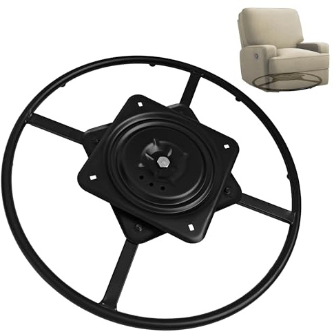 Racfenick 600 mm drehbarer Ring mit 26 cm Drehplatte, 360 Grad drehbar, robustes Metall, für Stuhl, Sofa, Möbel, schwenkbarer Boden, Ersatzteile