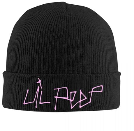 DNRASOK Logo-Lil-Peep Strickmützen für Damen Herren Mützen Herbst Hut Acryl Freizeit Mützen