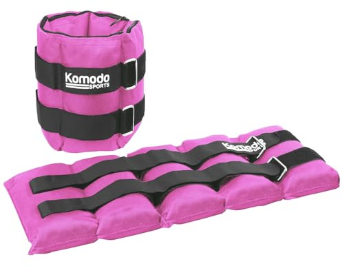 Komodo Adjustable Ankle Weights Pair | Removable pouches, Hook-and-loop straps, Metal clips