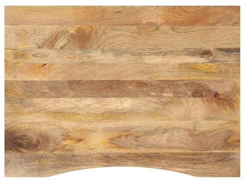 Yisssmeng Plateau de bureau en bois de manguier 100 x 80 x 2,5 cm avec découpe en bois massif naturel rustique compatible avec le bureau de jeu, table à manger, pieds DIY pour la maison, le bureau, le