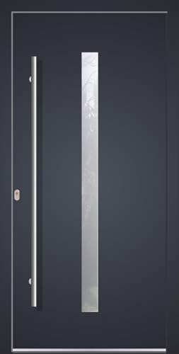 Porta d'ingresso in alluminio con plastica LA144 Bonn WH75 (110 x 210 cm sinistra interna)