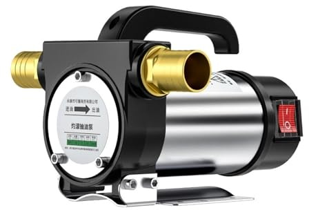 Pompa di travaso carburante, Pompa di pompaggio elettrica e indietro 12V/24V/220, pompa autoadescante da 50 l/min Pompa DC Distributore di carburante 580W(24V forward reverse)