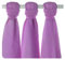 xkko bmb07 0029 a 3er Pack Bambus Reitwindeln Chiropraktiker als Unterlage oder leichtes Dach, Windeln, 70 x 70 cm, violett