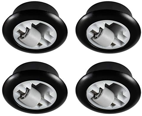 Gedotec Möbelrolle zum Einbohren | 4 Stück - Transportrollen ohne Bremse | Gesamt-Ø 54 mm | Lenkrolle Kunststoff | Stollenrolle mit 50 kg Tragkraft | MADE IN GERMANY | Möbel-Gleitrolle zum Einlassen