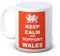 Keep Calm and Support Wales - Welsh Dragon - Fußball Rugby -Keramik Kaffee Tasse Becher