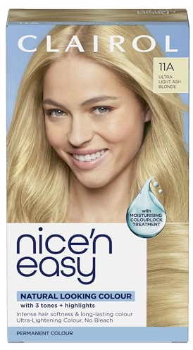 Clairol Nice'n Easy Crème, Natural Looking Oil Infused Permanent Hair Dye, 11A Ultra Light Ash Blonde