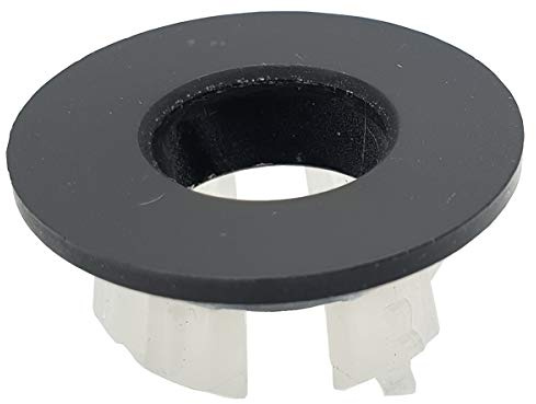 Überlaufabdeckung für Waschbecken, Messing, Schwarz
