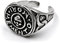 925er Silber Ring Chevalier mit Schädel Memento Mori