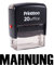 Printtoo Stempel Buro stationar Bedrucktes Stamp MAHNUNG Selbstfarber - Schwarz