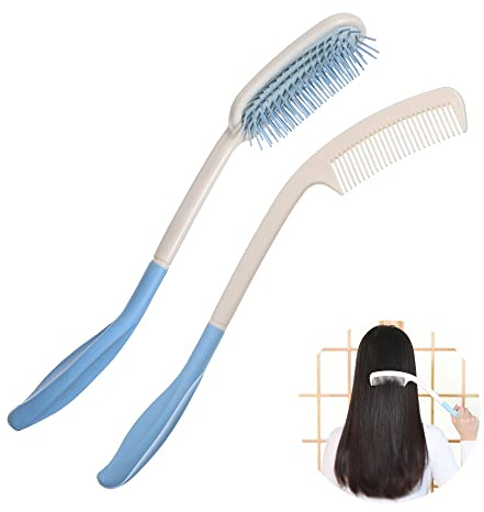 HaarbüRsten-Set Mit Langer Reichweite Geeignet FüR äLtere Und Handbehinderte Menschen, Unbequeme AktivitäTen Der Oberen ExtremitäTen (2 StüCk)