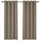 Deconovo Verdunkelungsgardinen mit Ösen Verdunkelungsvorhänge Jugendzimmer Blickdicht, 138x132cm(HöhexBreite), Taupe, 2er Set