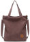 JANSBEN Bolsos Bandolera Grandes para Bolsos de Mujer Tote Bag Tela Shopper Hombro universitarias Canvas (Marrón)