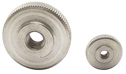 D´s Items® | Rändelmuttern - M5 - DIN 467 - Edelstahl A1 - [5 Stück] - | Niedrige Form VA