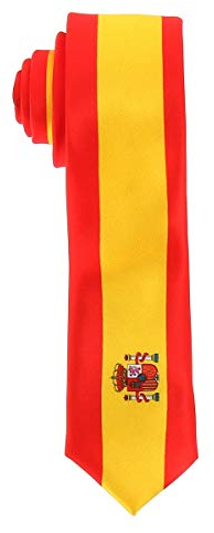Spanische Flagge Krawatte - Spanien Land Farben - Spanische Gelbe und Rote Krawatte - Mann oder Frau - Veranstaltung oder Kostüm