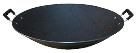 HUOQILIN Wok, Non-stick Pan Uncoated Household Pot Cast Iron Binaural Frying Pan Induction Cooker Universal Cast Iron Pot,40cm