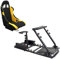 MODAUTO Cockpit SimRacing Gaming, Soporte de Simulacion, Plegable con Asiento Deportivo Backets o Semibaquets Compatible con Logitech G25/G29/G27/G920 Modelo N820B+N070