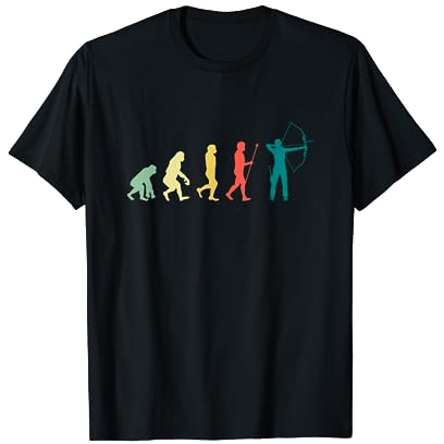 Bogenschütze Evolution Bogensport vintage Bogenschießen T-Shirt