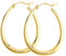 Große Oval Gold Creolen Ohrringe für Damen, hypoallergen Hautverträgliche & Wasserfeste 925er Sterlingsilber Ohrringe leicht Gold Creolen Ohrringe Schmuck Geschenk für Frauen