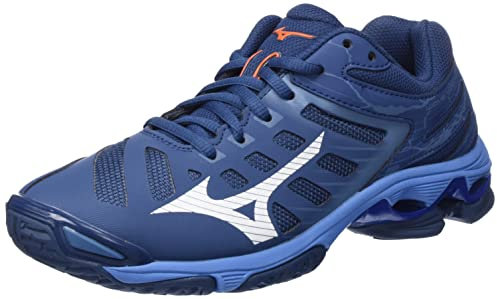 Mizuno Wave Voltage, Zapatillas de Voleibol Unisex Adulto, DarkDenim/White/BlueJasper, 36.5 EU