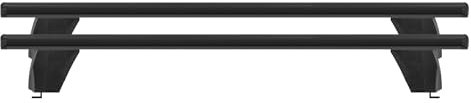 Menabo Dachträger Querträger kompatibel mit BMW 1er E81 2007-2011 3tür TÜV Alu Schwarz