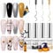 MIZHSE Gel Liner Nail Art 4 Farben Set Schwarz & Weiß Gelnägel Starterset Colours Line Nagellack Gel für Nagel Design Eingebauter dünner Pinsel UV/LED