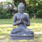 Oriental Galerie Buddha Statue sitzend Figur Skulptur Asien Indonesien Deko Steinguss Lavastein Gartenfigur Greetings 60 cm