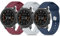 Vancle 3Pack Correas Para Amazfit GTR 47mm/GTR 2/GTR 2e/GTR 3/GTR 3 Pro/GTR 4,22mm Pulseras de Repuesto Clásica de Suave Silicona para Amazfit Stratos 3/Stratos 2 (Rojo vino/Azul marino/Gris)