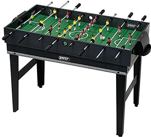 Best Sporting Tischkicker Kinder & Erwachsene 10 in 1 Set I Multigame-Spieltisch I Air-Hockey Tischtennis Billard-Tisch u.v.m. I Tischfußball Kinder I Kicker in 122 x 60 x 81,5 cm (Schwarz)