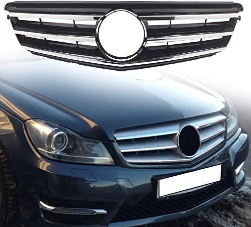 FINMOKAL Rejilla de Parachoques Delantero para Mercedes Benz W204 C280 C320 C350 AMG 2007-2014
