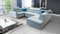 All4All Ecksofa mit Schlaffunktion Bari V 336 x 218 cm - Eckcouch mit Bettkasten - Wohnlandschaft in U-Form - XXL Sofa Groß - Schlafsofa - Hellblau - Seite Rechts - Modern - Velvetstoff 26