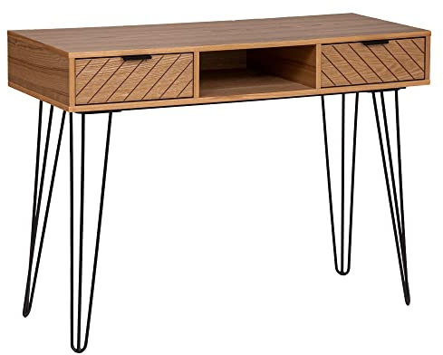 Atmosphera - Console Naomi - 2 tiroirs - Bois et métal