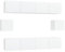 vidaXL TV Schrank Set 6-TLG. Wohnwand Schrankwand Anbauwand Hängeschrank Lowboard TV Möbel Fernsehschrank Wandschrank HiFi-Schrank Weiß Holzwerkstoff